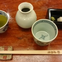 日本橋　本陣房 - お茶＆つゆ＆薬味＆箸
                