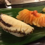 奴寿司 - アワビ　赤貝