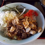 Ramen ichi bamboshi - 得ランチ。ぶし醤油+バラ焼豚丼(670円+190円)