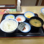 松屋 - 定番朝定食ミニ冷奴（330円）冷奴完食後