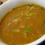 蕎麦 ひのや - 【2010.12.　再訪】　カレーつけ麺　つけカレー汁