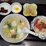 香港食館 - 海鮮汁ソバのセット