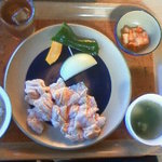 天野ファミリーファーム - 『ホルモンセット:880円 』 焼き野菜・ご飯・スープ・漬物・ドリンク付き