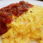 Omelette Rice ~ Tomato sauce ~ Omelette with rice