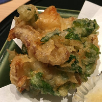 おたる政寿司 本店 - ホッキ貝ヒモのかき揚げ
