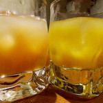 旬彩　しんすけ - にごりもも酒［果実分43％］にごりマンゴー酒［果実分18％］