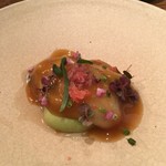 organ - 2016.12.9宮城産 牡蠣とブッラータ、アボカドのムース、仔牛のジュ