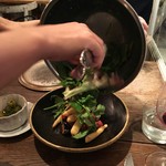 organ - 2016.12.9ヒラメのフリット茄子、トマト、葉野菜のサラダ②