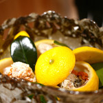 銀座 しのはら - 先付　背子蟹、数の子、牡丹海老、近江蕪、柚子香る煮凝り、蝦夷鮑