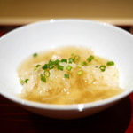 銀座 しのはら - 毛蟹の炊き込みご飯　すっぽんの出汁で炊いたフカヒレあんかけ