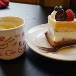 ショコラトリー&カフェ プルレ・リール - お子さまジュース＆ショートケーキ
