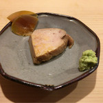 鮨 あらい - 鮟肝に奈良漬を添えて