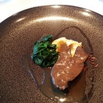 unito - 牛ホホ肉の赤ワイン煮込み、ポレンタ添え