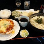 まさか - カチャトラセット   うどん熱盛りバージョン