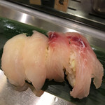 寿司 魚がし日本一 - オナガ鯛とマトウ鯛：ワリとイケる