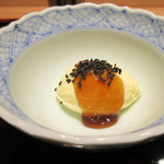 竹ざき - 10】デザート1：安納芋アイス(2016.11月)