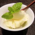 竹ざき - 6】口直し：モヒートのシャーベット ミント(2016.11月)