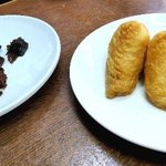 牧のうどん - 稲荷と昆布の佃煮