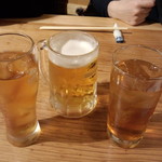 御茶ノ水イカセンター - 烏龍茶（３００円）、生ビール（中ジョッキ）（５５０円）、烏龍ハイ（400円）