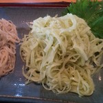 手打ちそば 梅蕎麦 - アップ（「青じそ」の方）