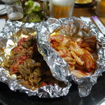 元祖ちぢみの王様 - 牛タン、鶏肉