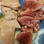 宇ち多゛ - レバボイルとハツ生一本ずつお酢　です