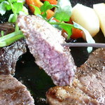 和喜 - ジューテキ定食(2,100円)　※カット状態