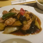 中国料理 翠海 - 茄子と豚肉のオイスターソース