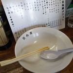 青竹手打ラーメン 日向屋 - 今日も旨いゼ！完食です