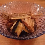 千住葡萄酒 - ナスとエノキの煮浸しバルサミコ酢で