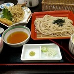 Utaandon - 牡蠣汁せいろ と 白海老のかき揚げ  ￥1287(外税)