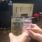 ひげ坊主 - H.28.12.10.昼 角ハイボール 200円税込 vs 水 Free de 乾杯♪
