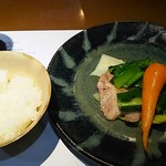 銀のさじ - 《2812》締めです。無農薬米を土鍋で炊いたそうです。