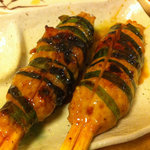 集い炉端 味人 - 名物にら巻きつくね