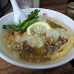 麺や　福座 - 2016年12月４日(日)　冬期限定！かき塩ラーメン(かき増し)1250円