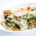 Caesar salad with grilled marinated chicken