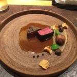 イタリア料理 柏木 - 7　鹿肉・菊芋・ムカゴ