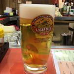 大阪あべの赤のれん - 420円のビールが平日タイムサービスで250円