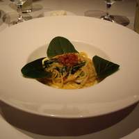 代官山ASO チェレステ 二子玉川店 - ほうれんそう入り雲丹クリームソースのスパゲッティ