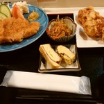 Tempura O Shokuji Dokoro Tsukushi - ヒレカツ定食とザンギ