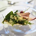 ウシマル - 地野菜のサラダ　大豆のソース