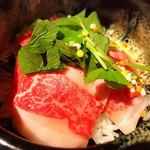 鮨・串揚げ 春夏秋冬 - 和牛サーロインスープ茶漬け