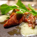 エノテカ パージナ - フランス産 仔鳩のローストとリゾット