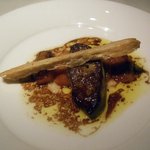 キハチ - フランス産ルージェフォワグラと柿のポワレ　バルサミコソース