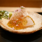 虎白 - 「冷物」九絵のカマのジュレ掛け　2016年9月