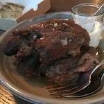 ラムショルダー。迫力に圧倒されます