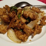 五修堂 - ホルモンの黒胡椒炒め(600円)です。2016年10月