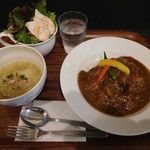 牛すじカレーとスープの店 オリーブ - オリーブランチセットの普通￥864-