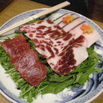 どおぞの - はりしゃぶ鍋　赤身　鹿の子　皮