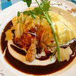 ピーターラビット ガーデンカフェ  - デミグラスソースオムライス